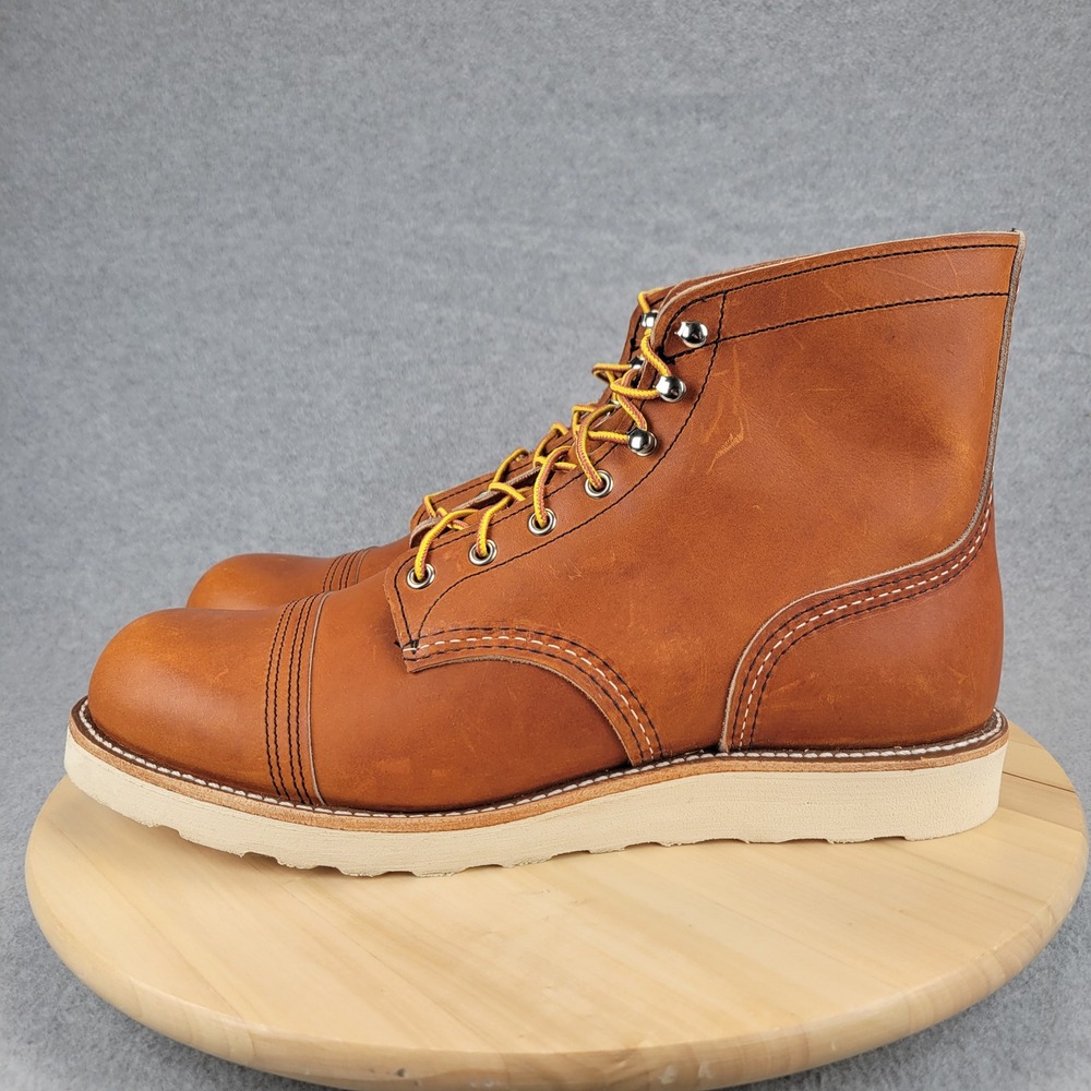 Red Wing Iron Ranger 8089 Mens 11.5 D Oro Legacy Leather Wedge Sole Boots - Picture 2 of 11